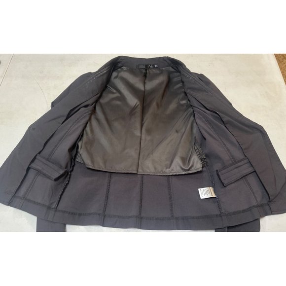 Have Brand Solid Gray Blazer Jacket Long Sleeve Cotton Blend Women's Size M - Picture 6 of 16